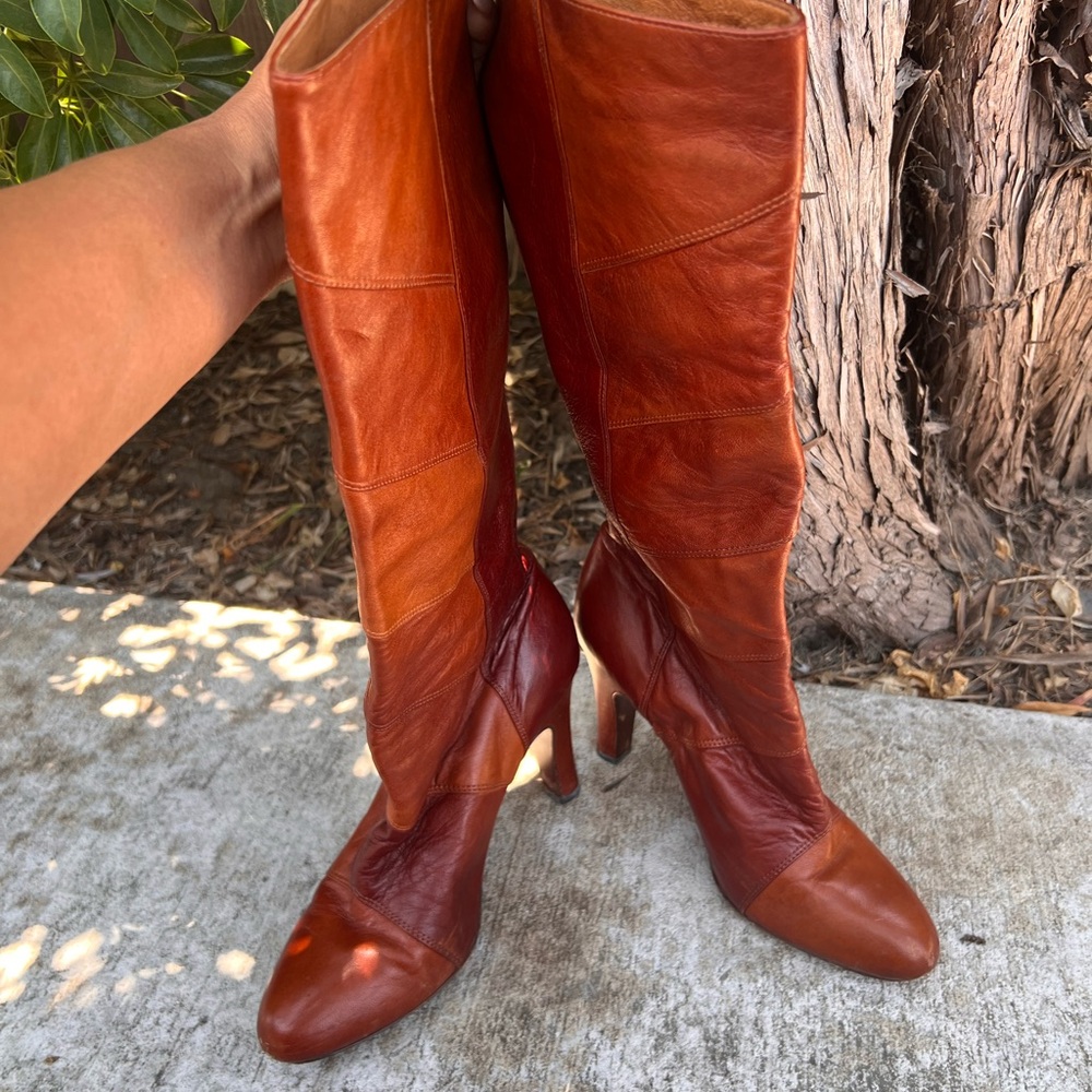 Vintage Frye Tall-High Boots Leather - Picture 7 of 15